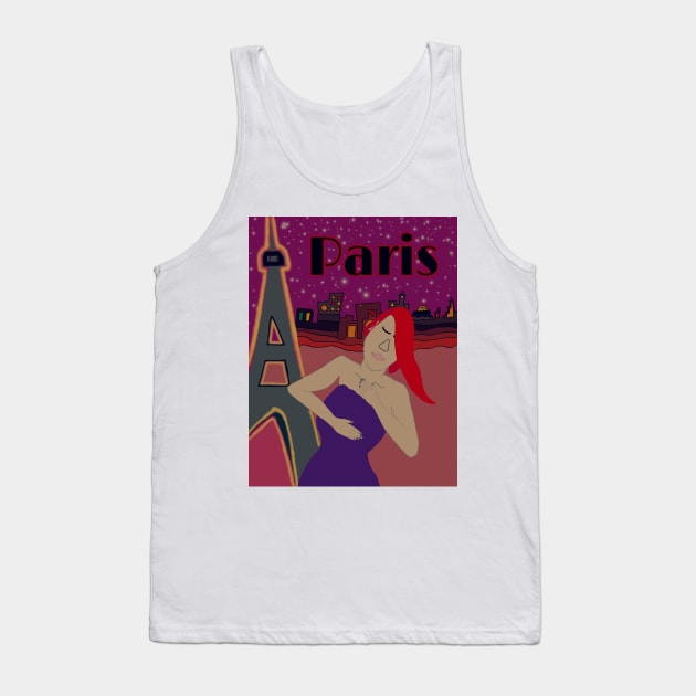 Woman in Paris Tank Top by ArtsyPieces